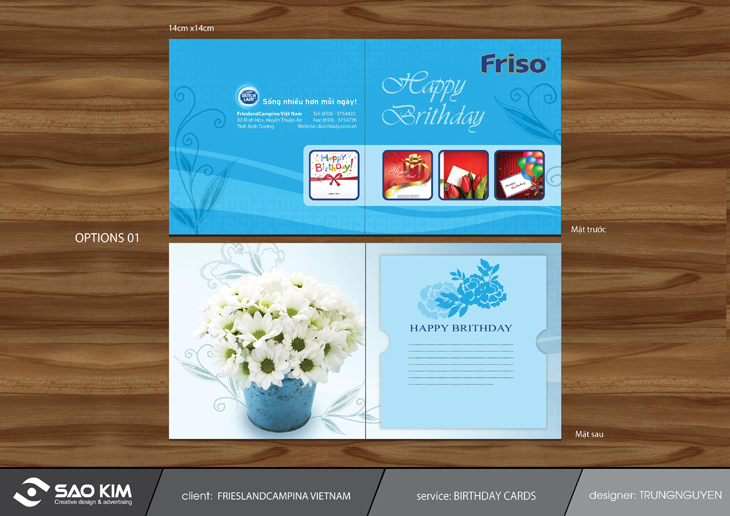 Thiết kế thiệp chúc mừng sinh nhật sữa Friso - Dự án Thiết kế thiệp chúc mừng sinh nhật sữa Friso