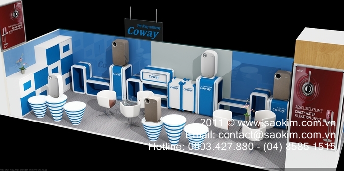 COWAY - Thiết kế gian hàng triển lãm Coway