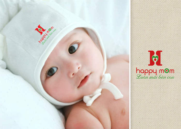Happy Mom - Thiết kế logo, nhận diện thương hiệu thời trang mẹ và bé Happy Mom
