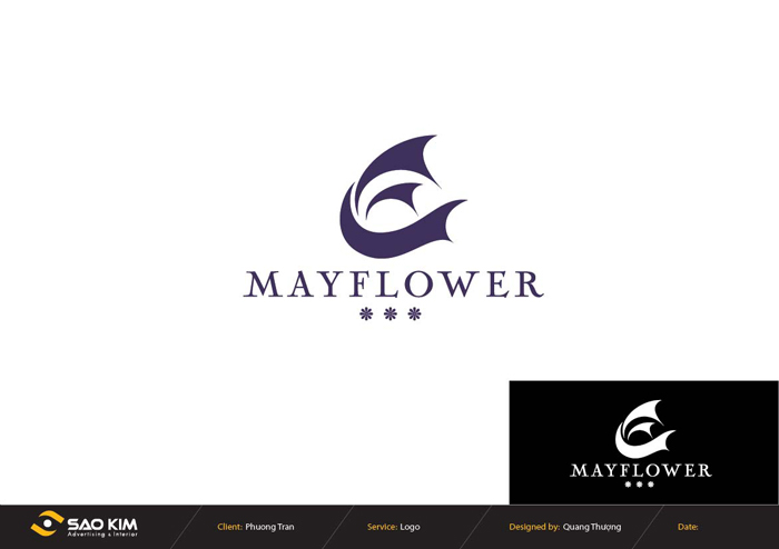 MAYFLOWER - Thiết kế logo hệ thống khách sạn 3* MayFlower