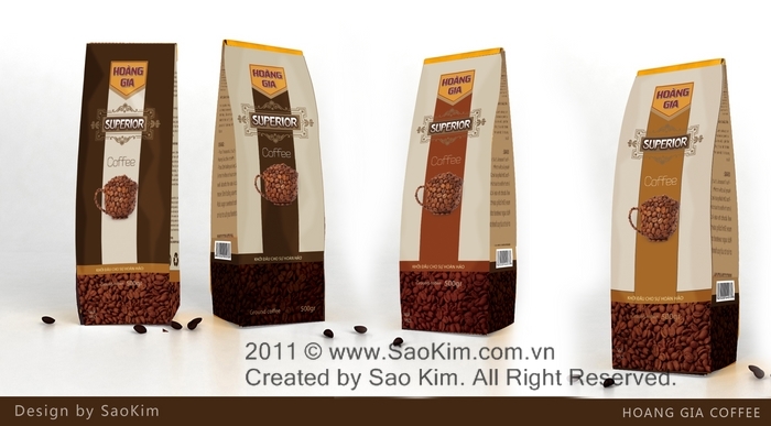 HOÀNG GIA ĐẠT - Thiết kế bao bì sản phẩm cà phê Hoàng Gia