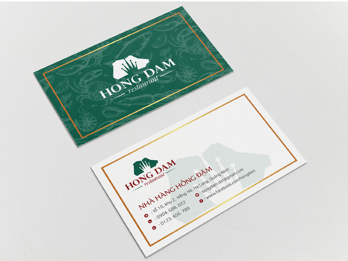 HỒNG ĐẬM - Thiết kế logo và nhận diện nhà hàng hải sản Hồng Đậm