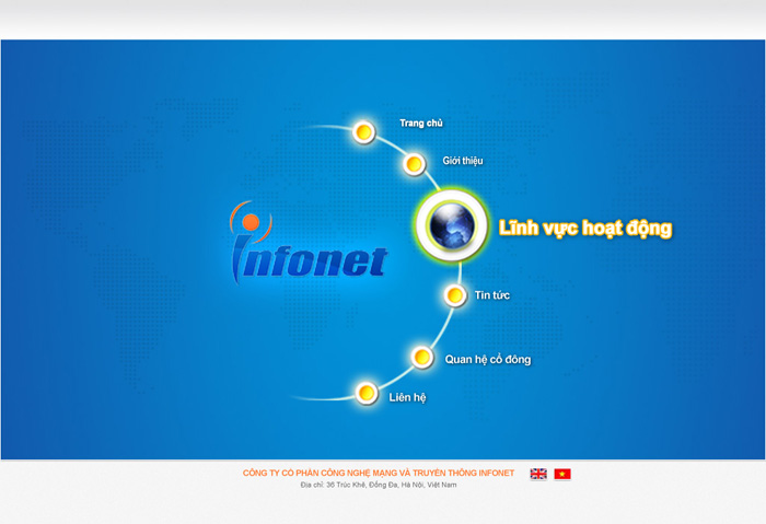 INFONET - Thiết kế thương hiệu công ty công nghệ mạng INFONET