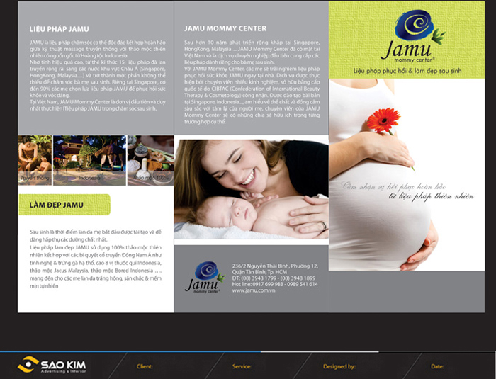 JAMU MOMMY CENTER - Thiết kế ấn phẩm quảng cáo Jamu Mommy Center