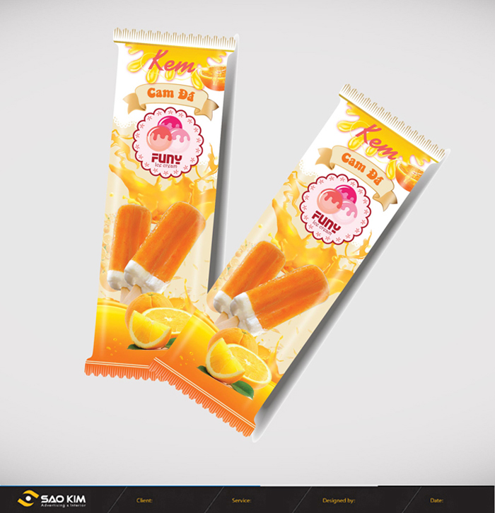 KEM FUNY - Thiết kế logo và bao bì sản phẩm kem Funy