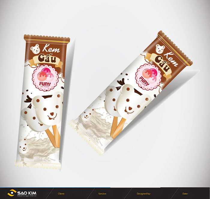 KEM FUNY - Thiết kế logo và bao bì sản phẩm kem Funy