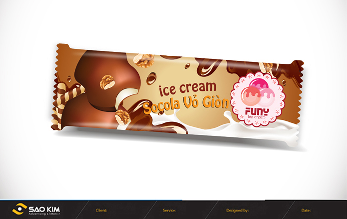KEM FUNY - Thiết kế logo và bao bì sản phẩm kem Funy