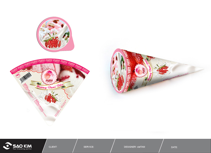 KEM FUNY - Thiết kế logo và bao bì sản phẩm kem Funy