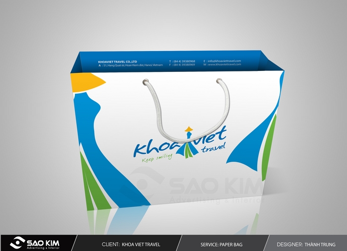 KHOAVIET TRAVEL - Thiết kế thương hiệu du lịch Khoa Việt Travel