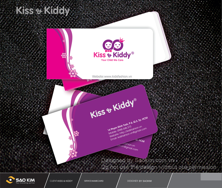 Kiss & Kiddy - Thiết kế logo nhận diện thương hiệu chuỗi cửa hàng trẻ em Kid & Kiddy