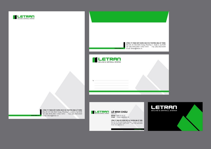 LE TRAN CONSTRUCTION - Thiết kế nhận diện thương hiệu công ty xây dựng Lê Trần
