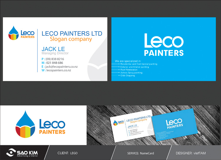 LECO PAINTER - Thiết kế logo - website - nhận diện thương hiệu cho công ty sơn Leco Painters