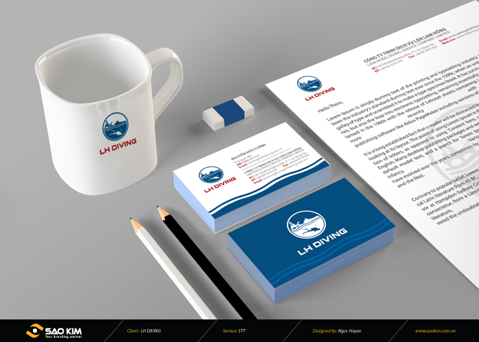 LHDIVING - Thiết kế thương hiệu công ty Dịch vụ Lặn Lam Hồng