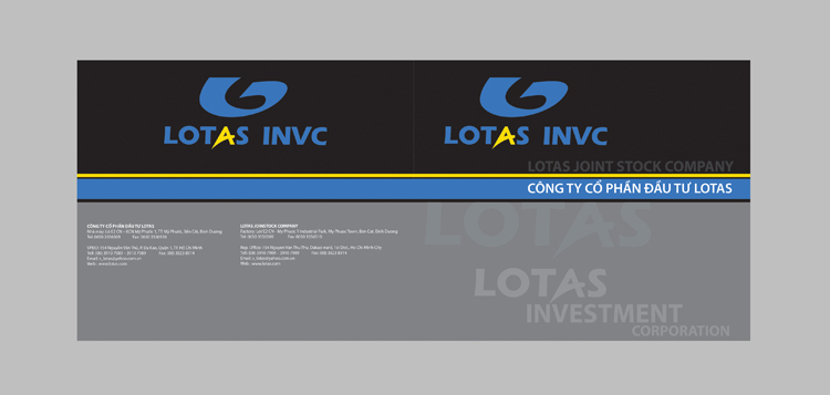 LOTAS - Thiết kế ấn phẩm quản cáo cho công ty Cổ phần Đầu tư LOTAS