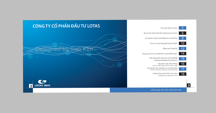 LOTAS - Thiết kế ấn phẩm quản cáo cho công ty Cổ phần Đầu tư LOTAS