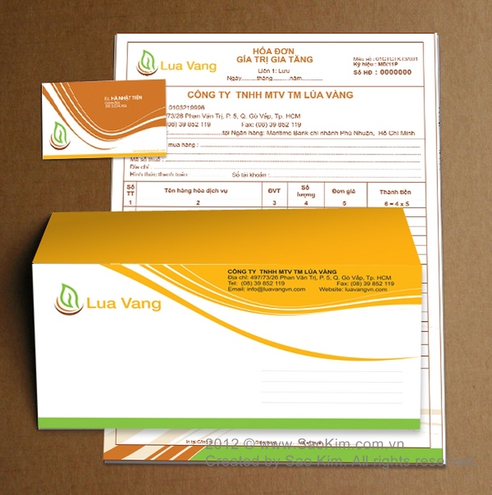 LÚA VÀNG - Thiết kế logo và hệ thống nhận diện cho Công ty Lúa Vàng