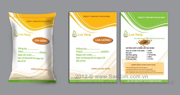 LÚA VÀNG - Thiết kế logo và hệ thống nhận diện cho Công ty Lúa Vàng