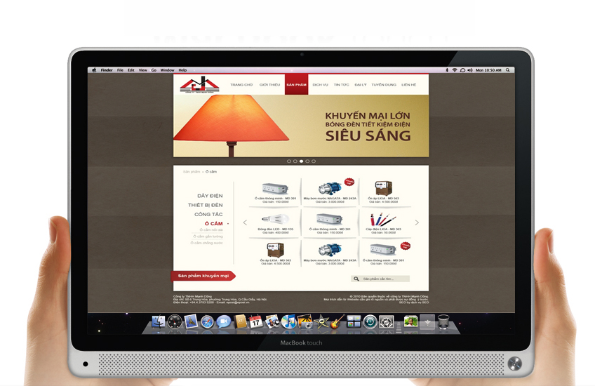 MẠNH DŨNG - Thiết kế giao diện website thiết bị điện