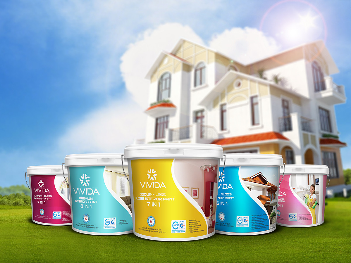 VIVIDA - Sáng tạo tên thương hiệu và thiết kế logo nhận diện thương hiệu sơn VIVIDA