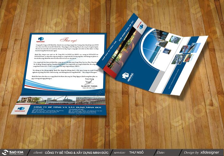 BÊ TÔNG MINH ĐỨC - Thiết kế brochure giới thiệu Công ty bê tông xây dựng Minh Đức