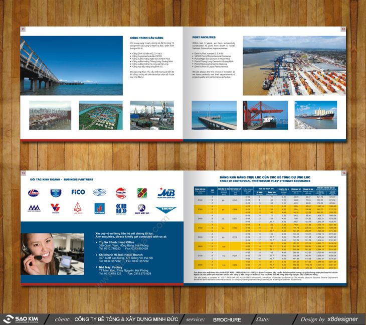 BÊ TÔNG MINH ĐỨC - Thiết kế brochure giới thiệu Công ty bê tông xây dựng Minh Đức