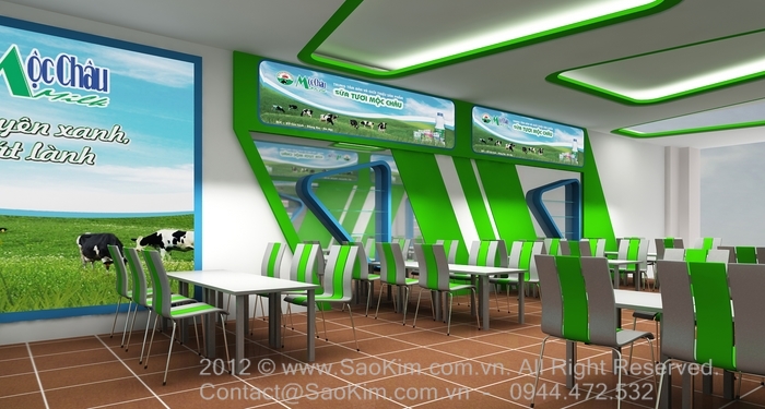 MOC CHAU MILK - Thiết kế showroom cho chuỗi cửa hàng bán lẻ sữa Mộc Châu