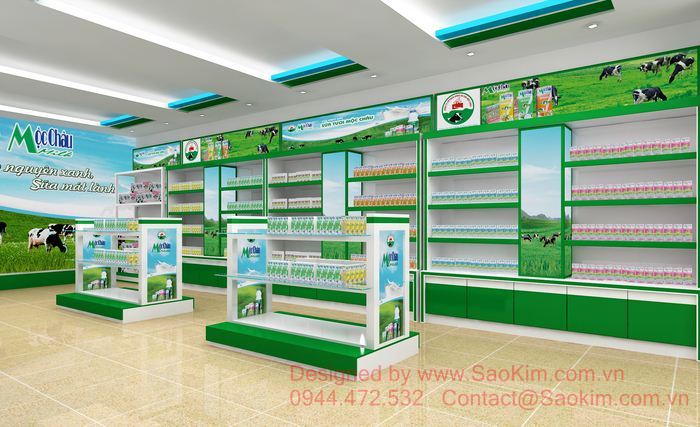 MOC CHAU MILK - Thiết kế showroom cho chuỗi cửa hàng bán lẻ sữa Mộc Châu