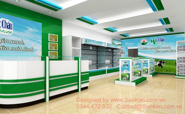 MOC CHAU MILK - Thiết kế showroom cho chuỗi cửa hàng bán lẻ sữa Mộc Châu