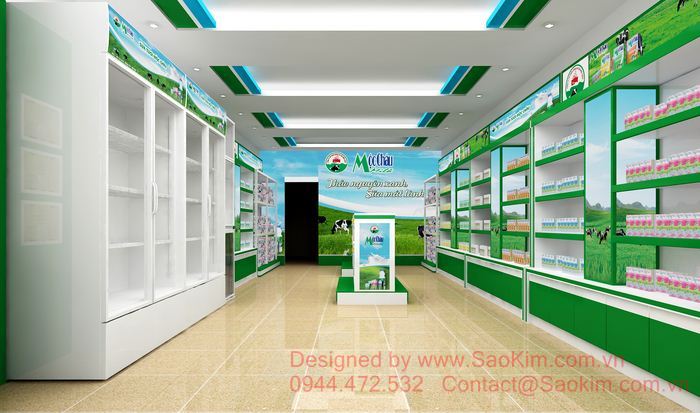 MOC CHAU MILK - Thiết kế showroom cho chuỗi cửa hàng bán lẻ sữa Mộc Châu