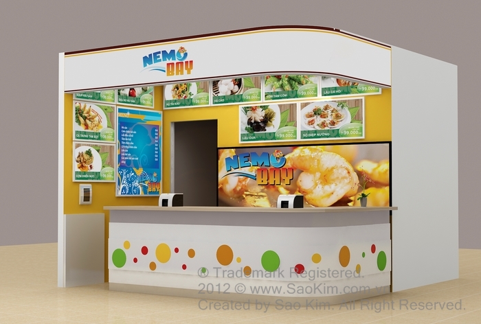 NEMO BAY - Sáng tạo tên thương hiệu và thiết kế nhận diện quầy hàng hải sản NEMO BAY