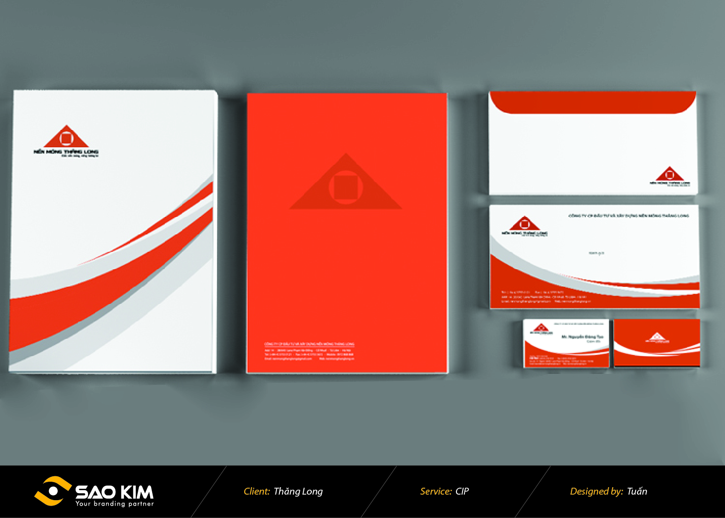 NỀN MÓNG THĂNG LONG - Thiết kế nhận diện thương hiệu công ty cổ phần đầu tư xây dựng nền móng Thăng Long