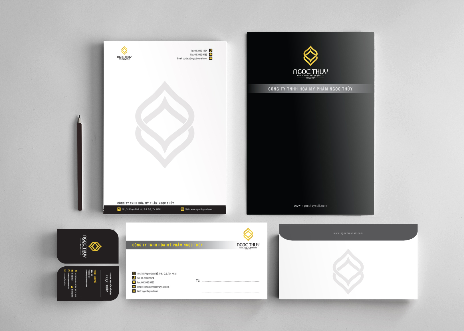 Ngọc Thuỷ nail - Thiết kế hệ thống nhận diện thương hiệu Ngọc Thuỷ nail