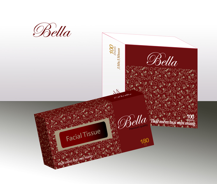 BELLA - Thiết kế bao bì khăn giấy Bella