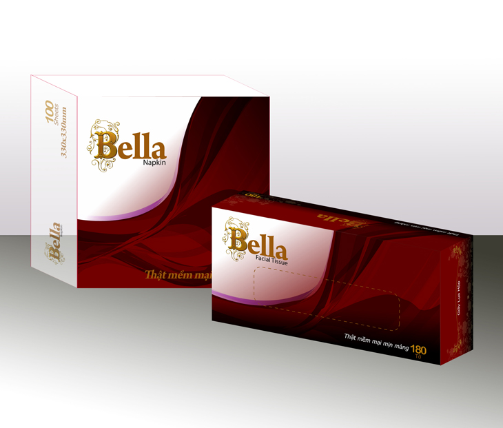 BELLA - Thiết kế bao bì khăn giấy Bella