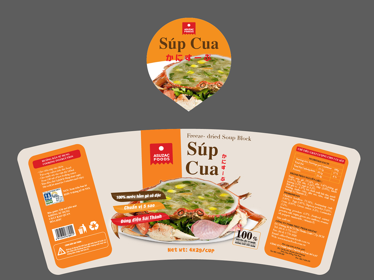 ASUZAC - Thiết kế bao bì sản phẩm mới cho thương hiệu thực phẩm ASUZAC