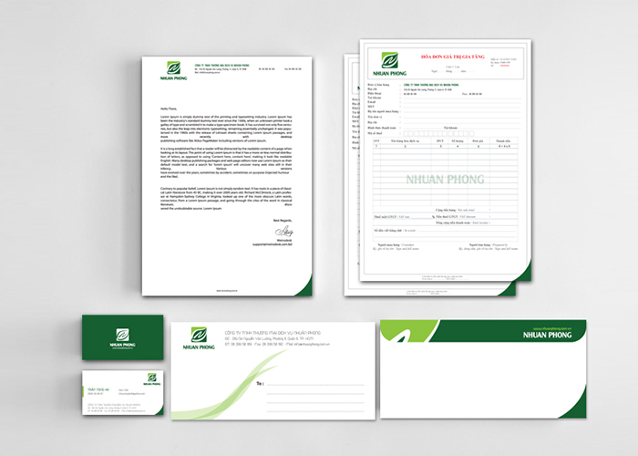 Nhuận Phong - Thiết kế logo và ấn phẩm nhận diện thương hiệu cho nhãn hiệu Nhuận Phong