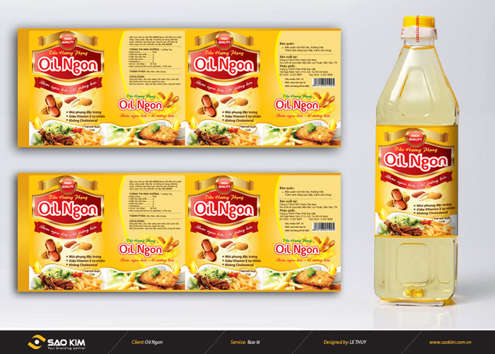 Oil Ngon - Thiết kế bao bì dầu ăn Oil