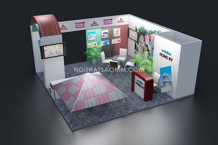 ONDULINE - Thiết kế gian hàng triển lãm