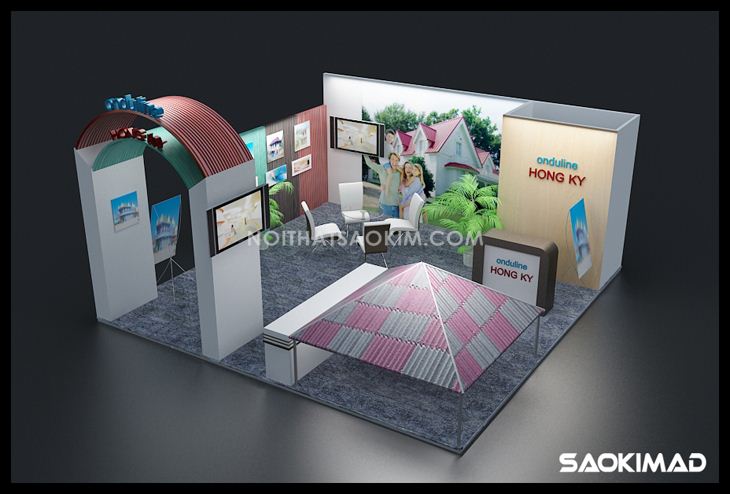 ONDULINE - Thiết kế gian hàng triển lãm