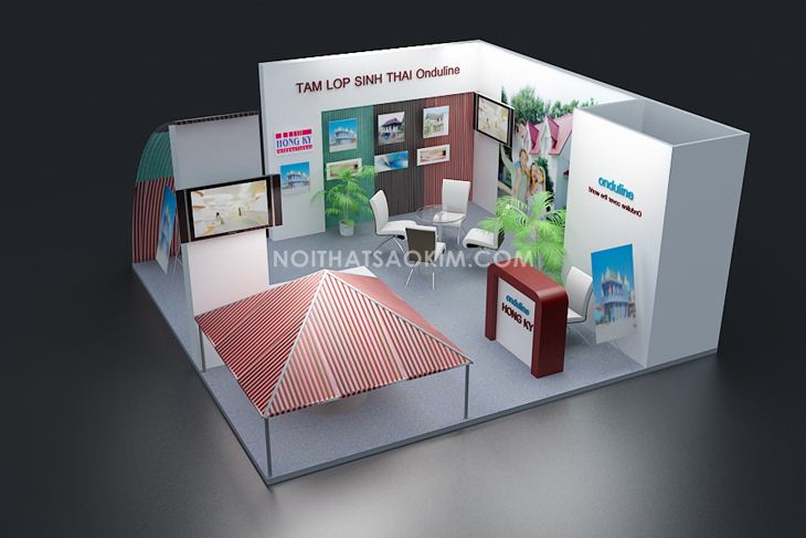 ONDULINE - Thiết kế gian hàng triển lãm
