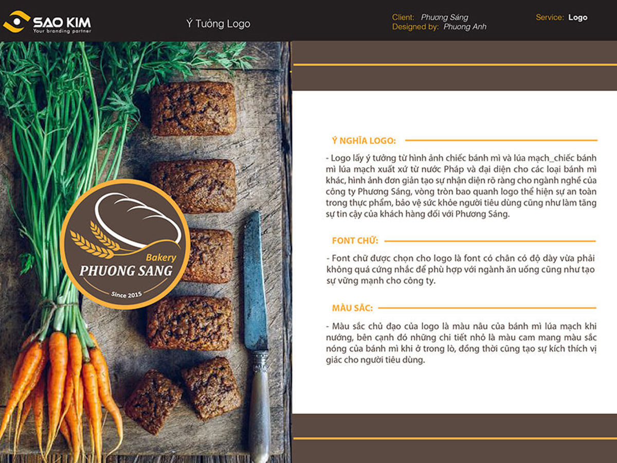 PHƯƠNG SÁNG - Thiết kế logo Phương Sáng Bakery