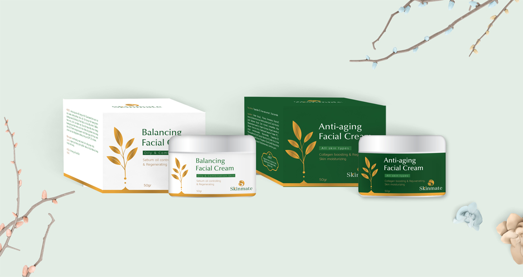 SKINMATE - Thiết kế logo mới cho thương hiệu mỹ phẩm SKINMATE