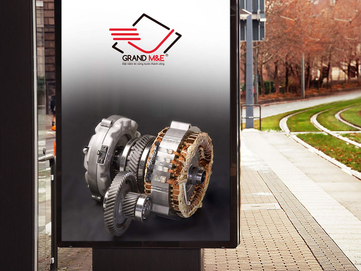 GRAND M&E - Thiết kế logo nhận diện thương hiệu cơ điện, xây dựng Grand