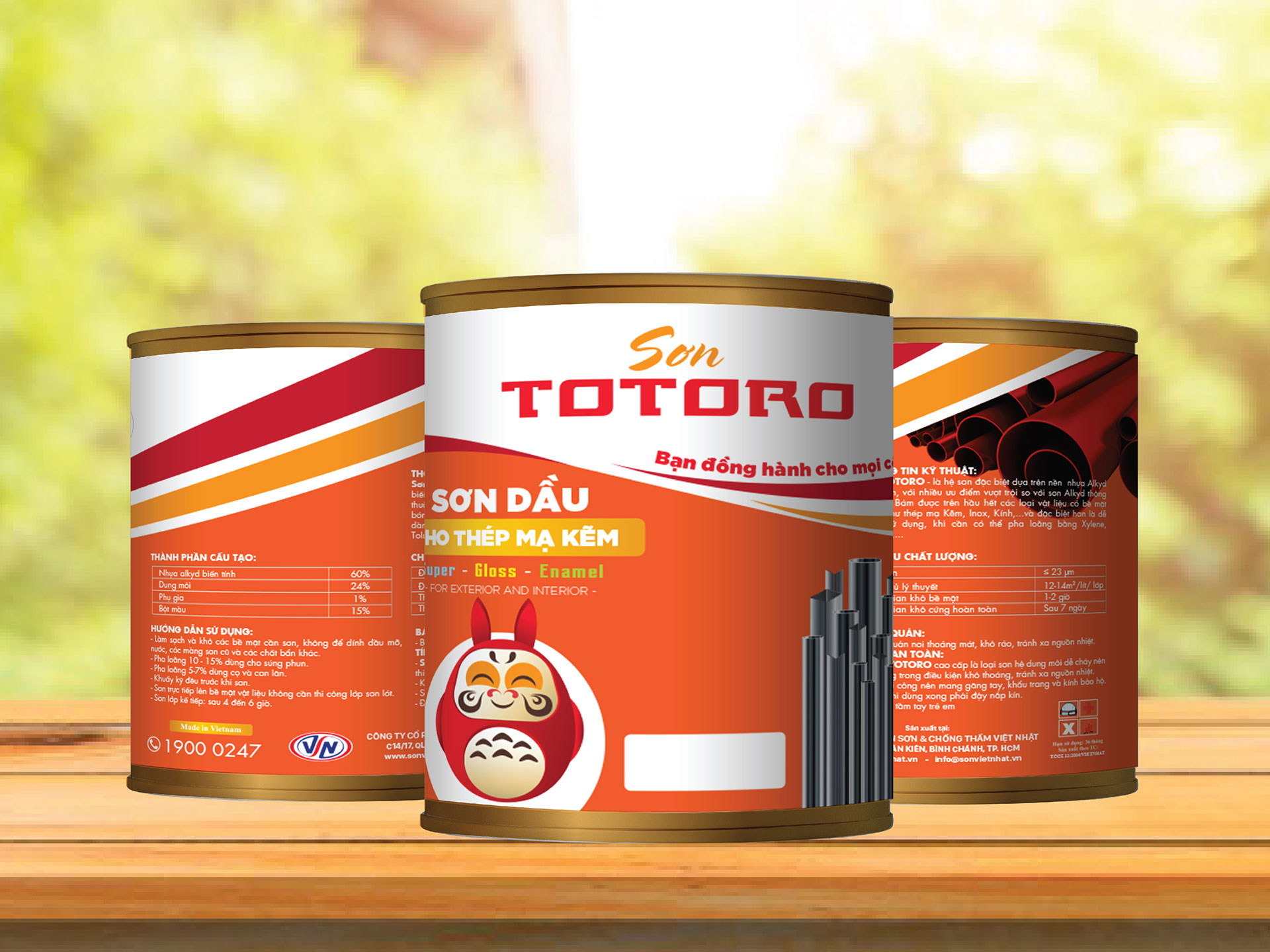 TOTORO - Thiết kế logo, bộ nhận diện thương hiệu & bao bì sản phẩm cho Công ty sơn Việt Nhật