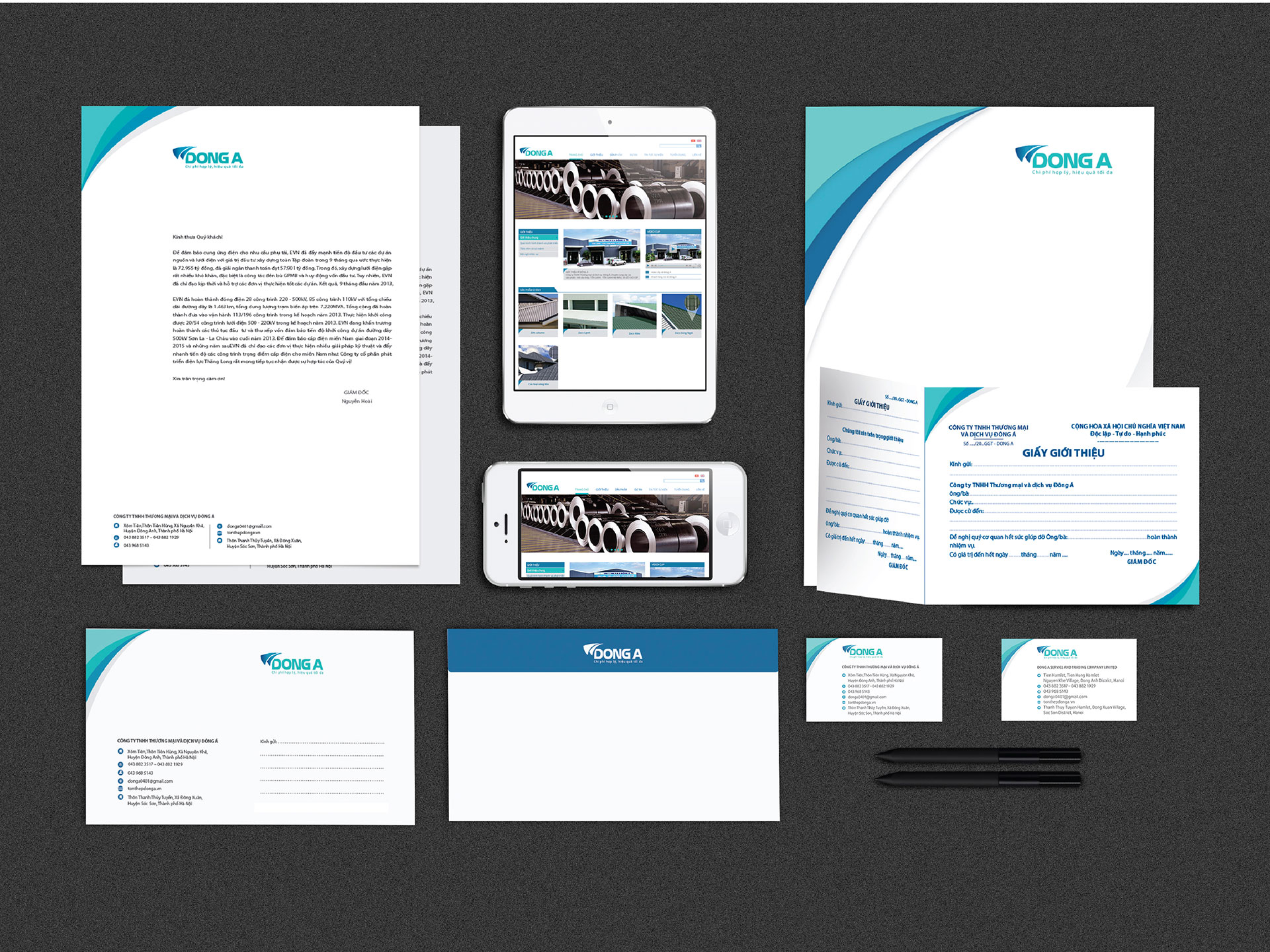 TÔN THÉP ĐÔNG Á - Thiết kế Logo, Bộ nhận diện, Profile và Website Công ty tôn thép Đông Á