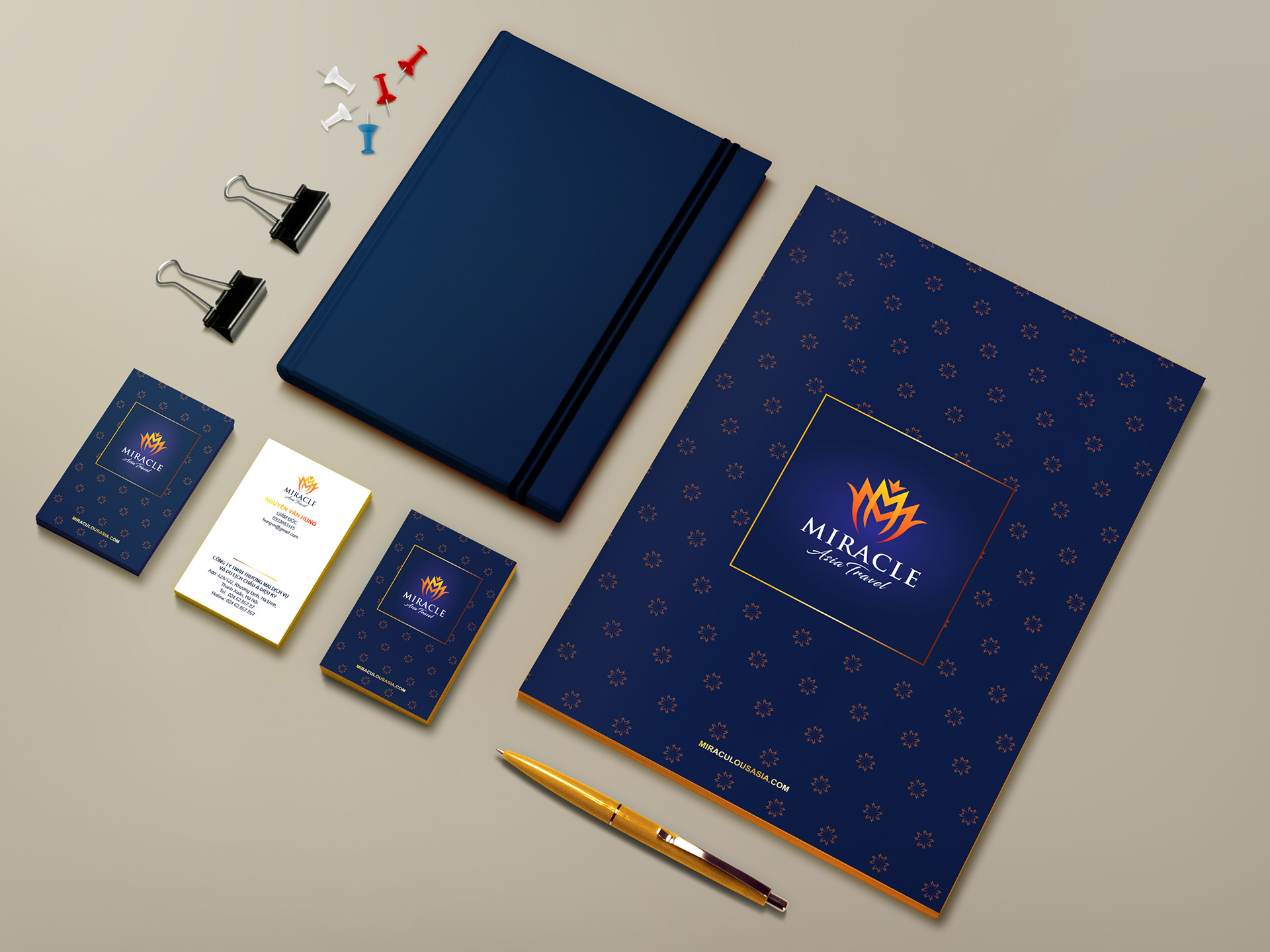 CHÂU Á DIỆU KỲ - Thiết kế logo, Bộ nhận diện và Brochure Công ty du lịch Châu Á Diệu Kỳ