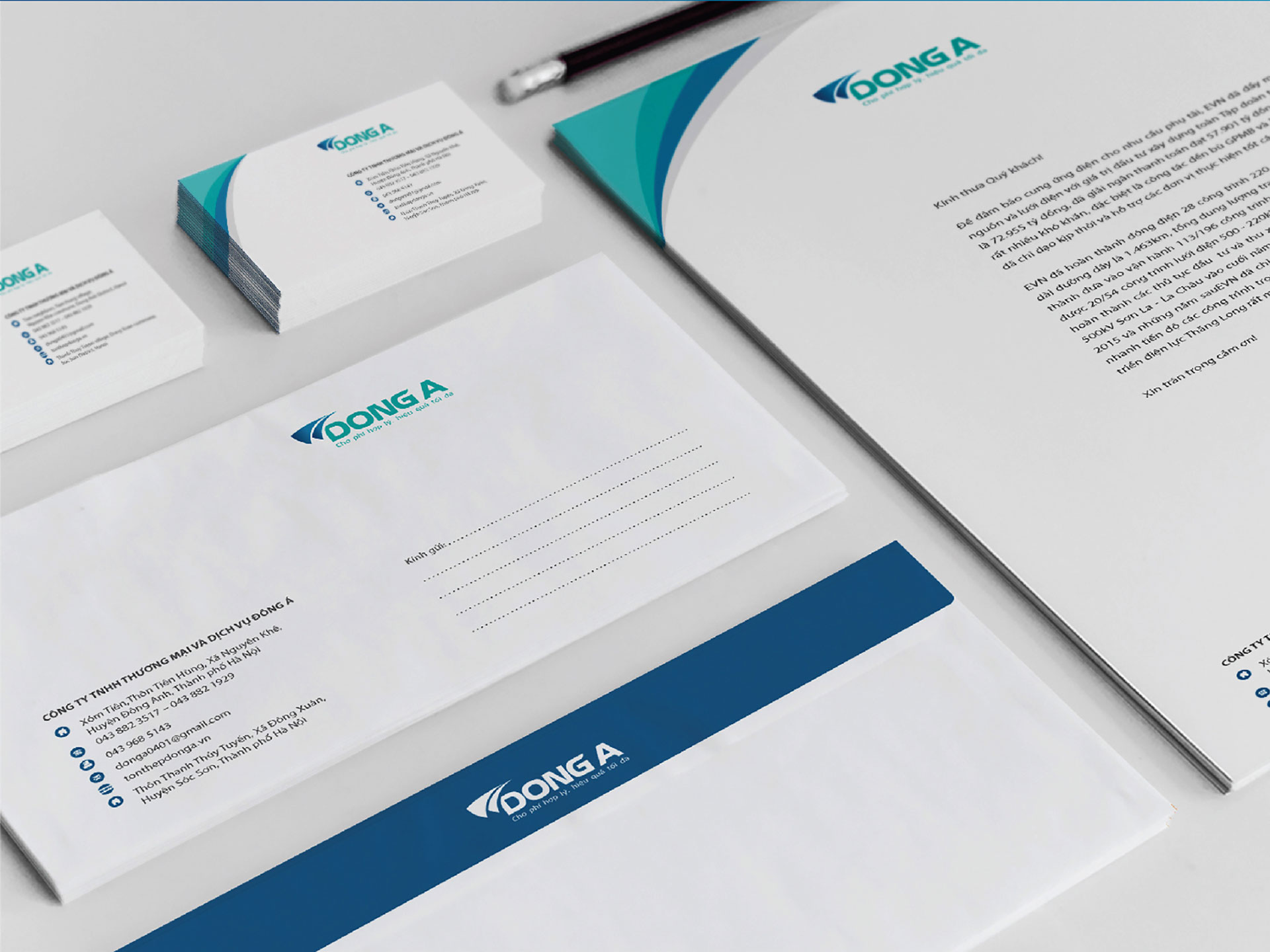 TÔN THÉP ĐÔNG Á - Thiết kế Logo, Bộ nhận diện, Profile và Website Công ty tôn thép Đông Á