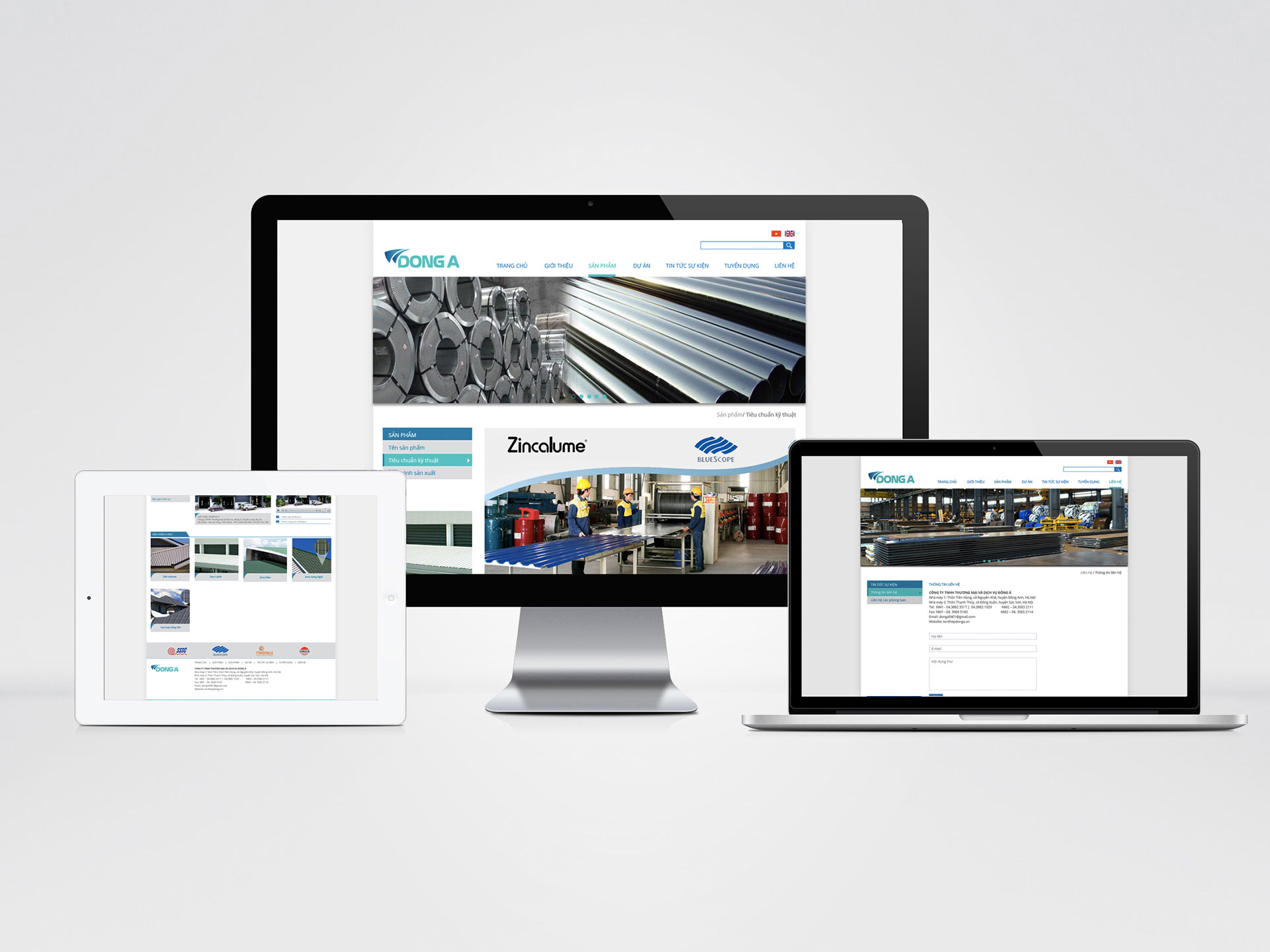 TÔN THÉP ĐÔNG Á - Thiết kế Logo, Bộ nhận diện, Profile và Website Công ty tôn thép Đông Á