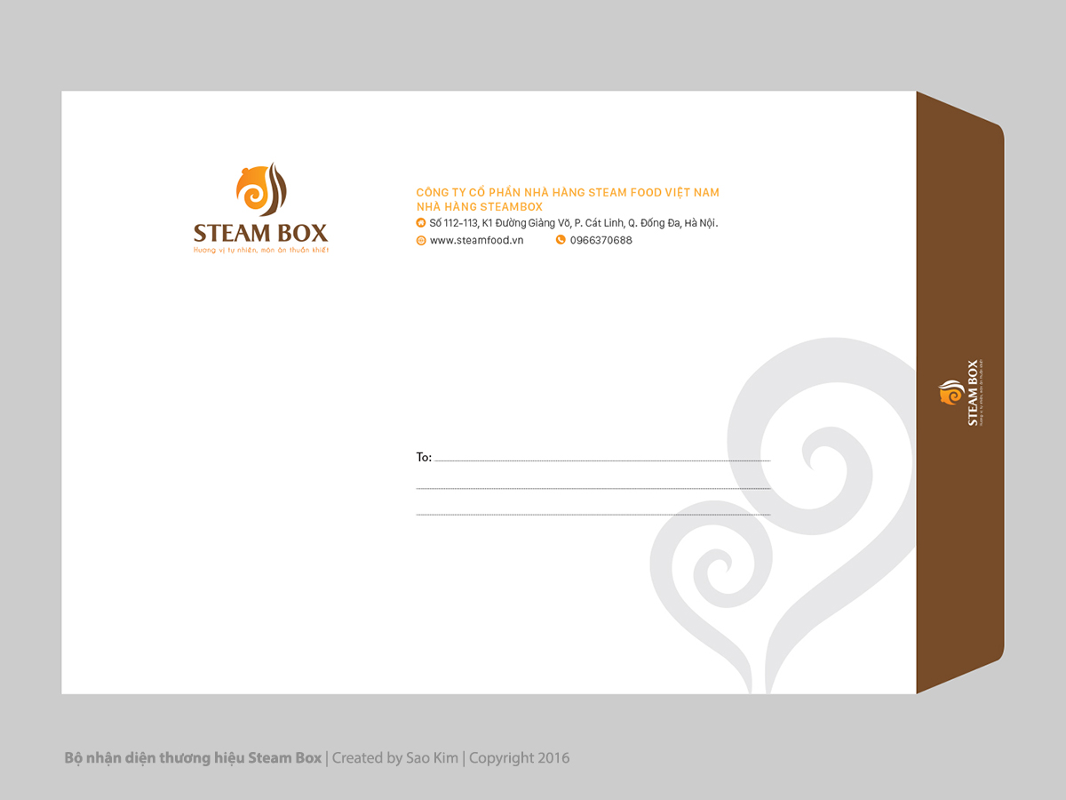 STEAM BOX - Thiết kế logo và nhận diện thương hiệu nhà hàng đồ hấp Steam Box