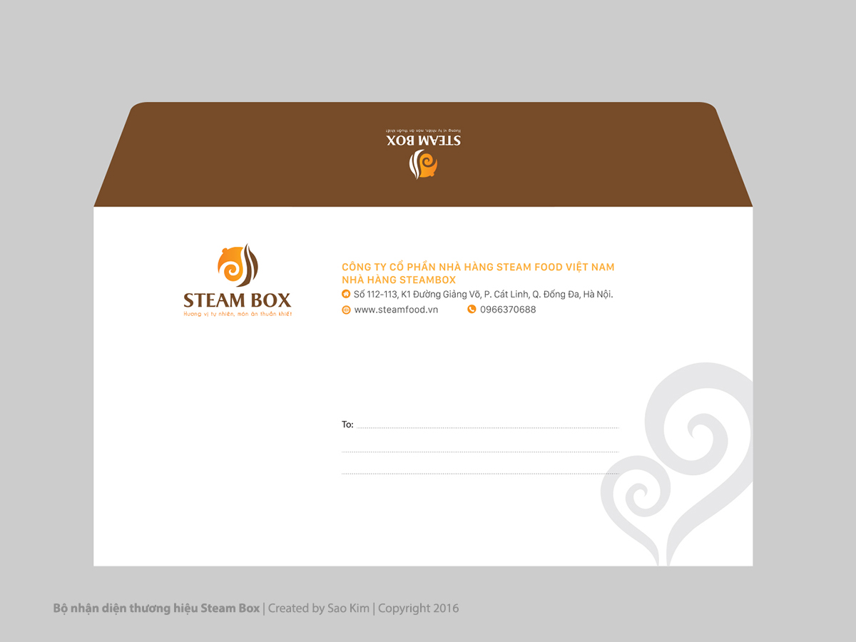 STEAM BOX - Thiết kế logo và nhận diện thương hiệu nhà hàng đồ hấp Steam Box